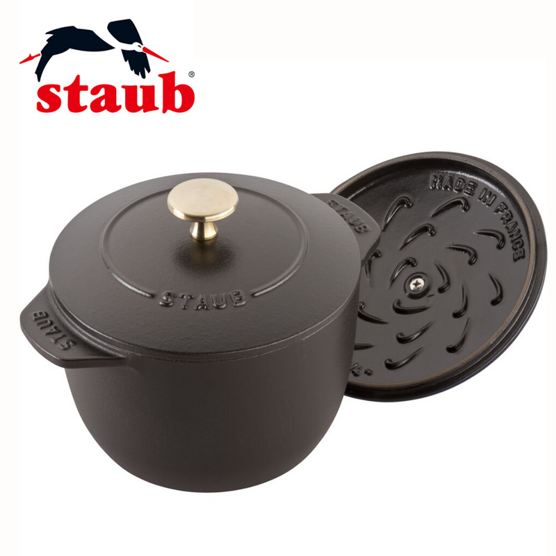 新品【STAUB】ラ・ココットde GOHAN 鋳鉄鍋 Mサイズ 16cm 黒 STAUB 】鋳物ホーロー鍋 ラ・ココット DE GOHAN Mサイズ・16cm