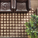 モダン ワッフルデザインシャギー系ラグ【カドリー】