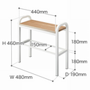 【tower】立ちやすいベンチシューズラック ホワイト/ブラック 山崎実業 4787/4788