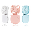 折りたたみハンディファン「3段風量」静音設計・USB充電・ネックストラップ付