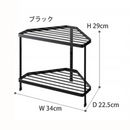 【tower】キッチン コーナーラック ホワイト ブラック 山崎実業 7453/7454