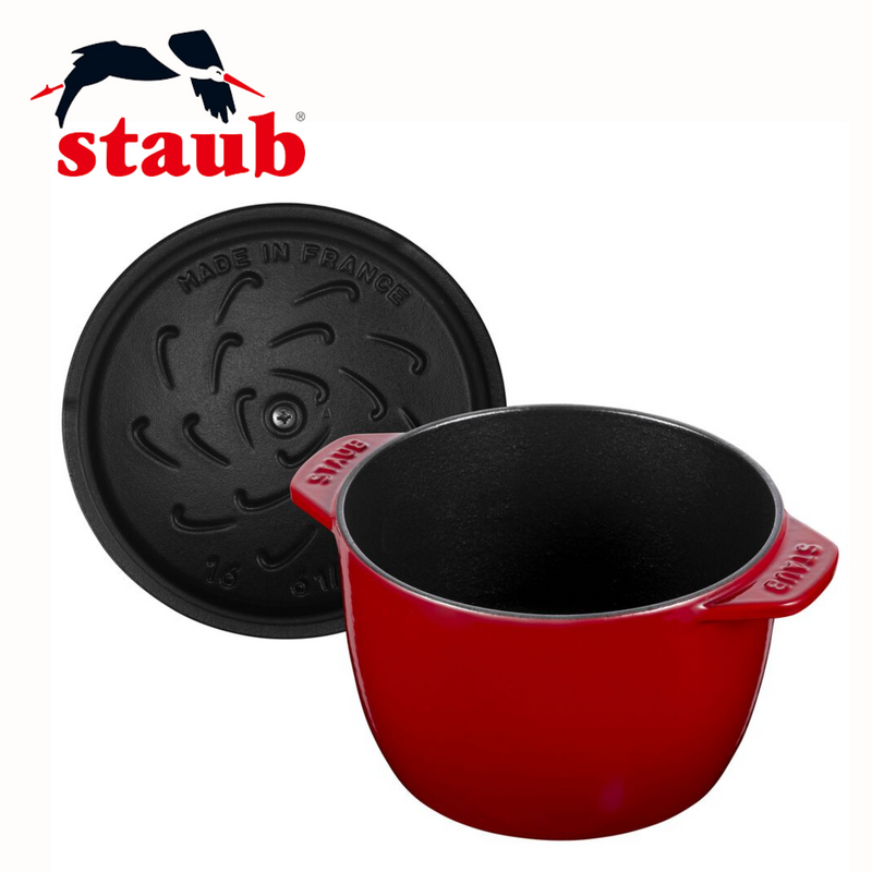 STAUB ラ・ココット de GOHAN Mサイズ チェリー STAUB 】鋳物ホーロー鍋 ラ・ココット DE GOHAN Mサイズ・16cm