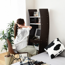 【お客様組立品】 WAVYシリーズ 幅 46cm 高さ152cm デスクドレッサー FWD-0210