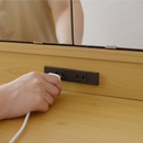 【お客様組立品】 Lycka landシリーズ 三面鏡ドレッサー スツール付き FLL-0034【全2色】