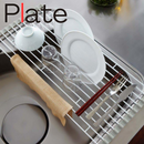 【Plate】折り畳み水切りラックL 山崎実業 7846