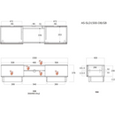 スライド扉ローボード　150cm　AS-SLD1500
