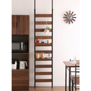 【アイリスオーヤマ】ウッドウォールラック  棚付き WLR-T46　ホワイト（W)・ブラック（B)