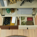 【お客様組立品】 Two-tone BOXシリーズ ガラス扉＆チェスト FMB-0001