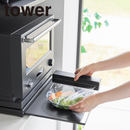 【tower】スライドテーブル付きキッチン家電下ラック タワー ２段 山崎実業 10652/10653