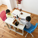 【お客様組立品】 コンパクトツインデスクセット ラック＋チェスト FWD-0002SET【全2色】