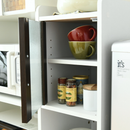 【お客様組立品】スマートキッチンシリーズ　幅 30cm 高さ 120cm　扉付キッチンラック　FKC-0645