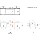 スライド扉ローボード　120cm　AS-SLD1200