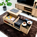 【お客様組立品】 「和」×「モダン」シリーズ リフティングテーブル 幅80cm FWM-0003