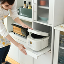 【お客様組立品】スマートキッチンシリーズ　幅 30cm 高さ 120cm　扉付キッチンラック　FKC-0645