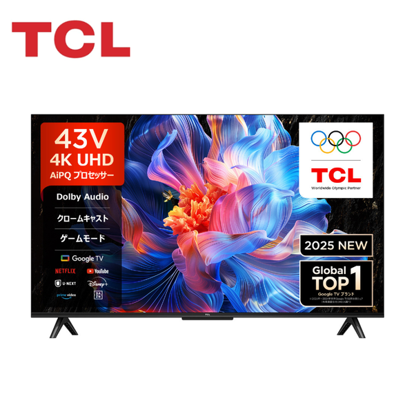 TCL 2021年モデル　スマートテレビ TCL】 P6K 4K液晶テレビ（43インチ）「43P6K」
