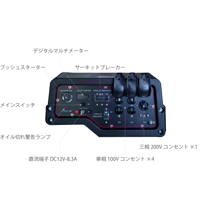 【ELSONA】ハイブリッド式エルソナ発電機　T-7500