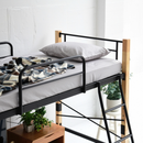 【お客様組立品】 天然木脚パイプベッド シングルサイズ 高さ140.5cm 幅209cm ハイタイプ IRI-1042SET