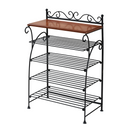 【お客様組立品】 ロートアイアンシリーズ ヨーロッパ風シューズラック 兼 飾り棚 IRI-0055