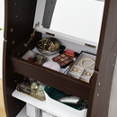 【お客様組立品】 WAVYシリーズ 幅 46cm 高さ152cm デスクドレッサー FWD-0210