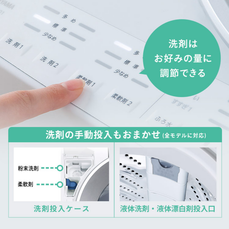 【アイリスオーヤマ】<br>洗濯機 4連自動投入モデル TCW-80A01-W