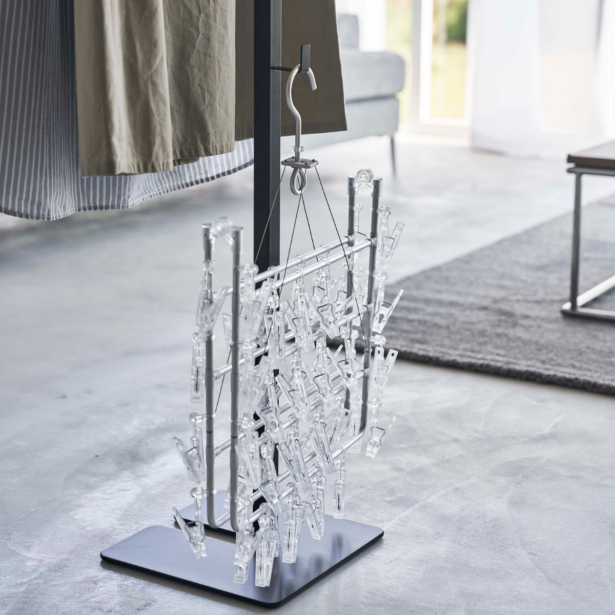 tower】折り畳み室内物干し タワー 山崎実業 6619/6620 tower】折り畳み室内物干し タワー 山崎実業 6619/6620