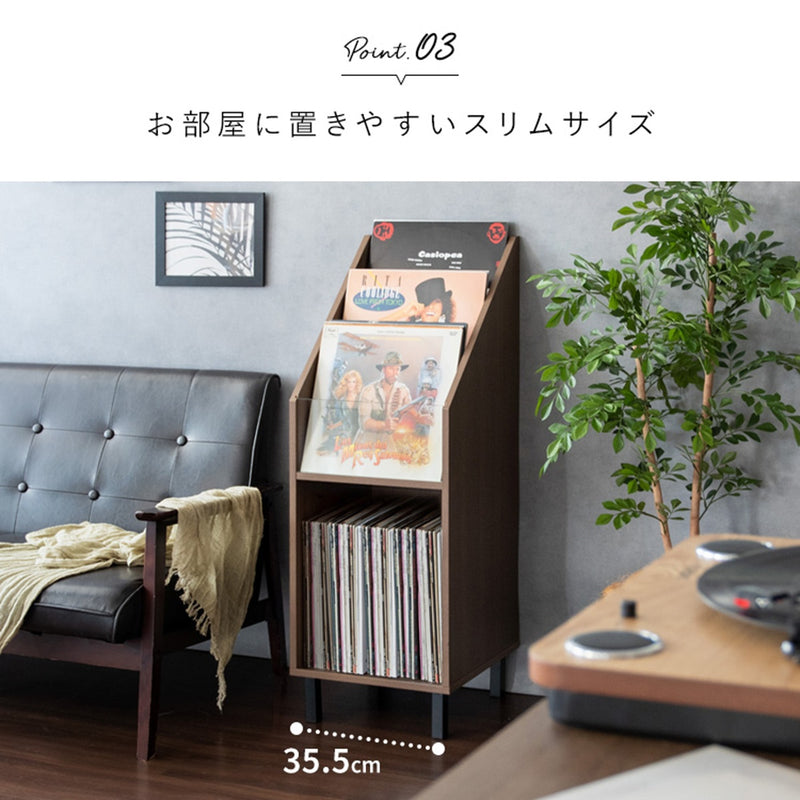 【お客様組立品】<br>レコードラック<br>Calmato（カルマート）