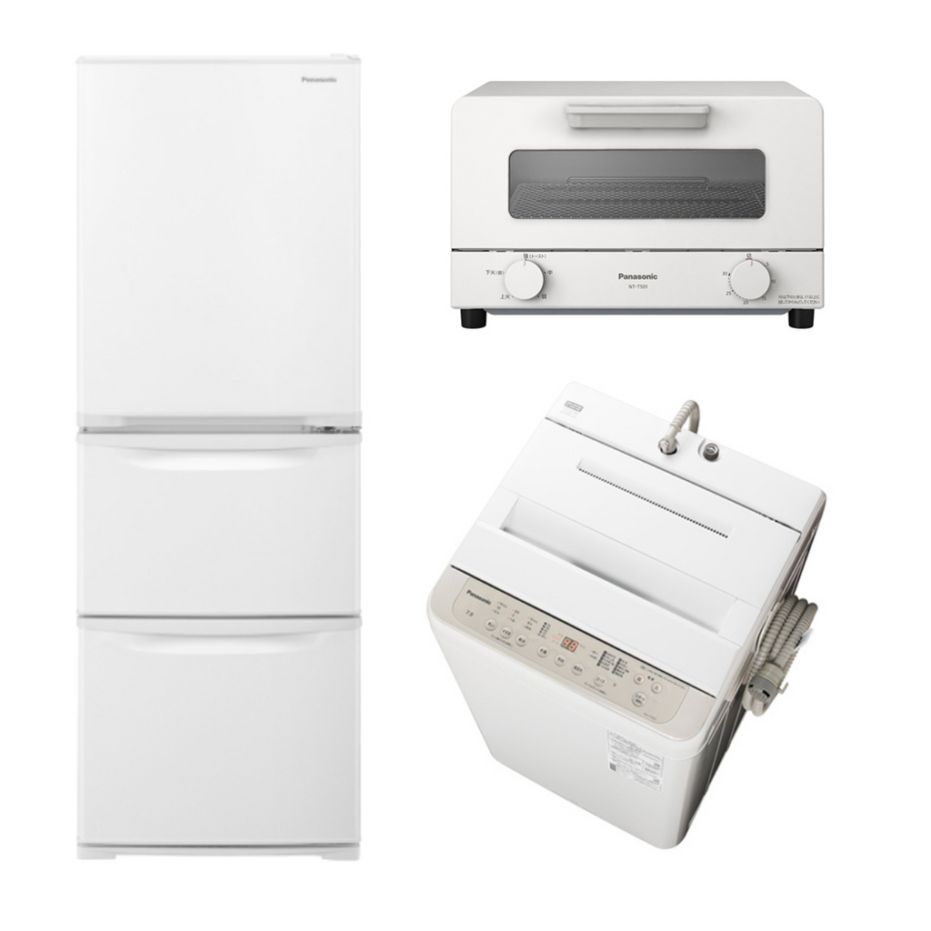 Panasonic 美品家電3点セット 冷蔵庫 洗濯機 オーブン 除菌清掃済