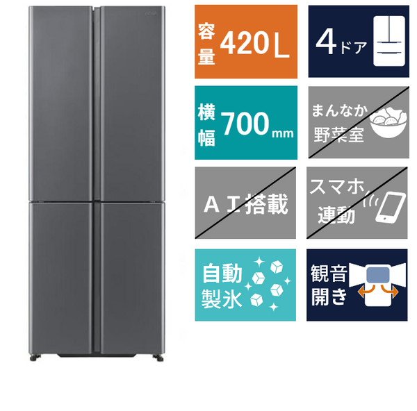 4ドア冷凍冷蔵庫　AQR-TZA42R(420L)