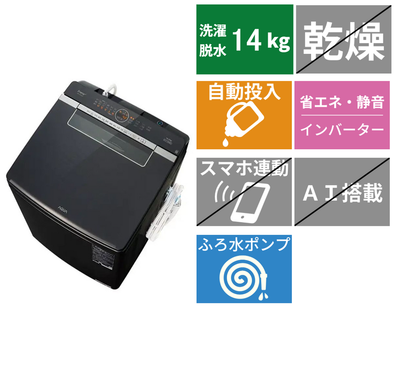 全自動洗濯機　AQW-VX14A(洗濯・脱水14.0kg)