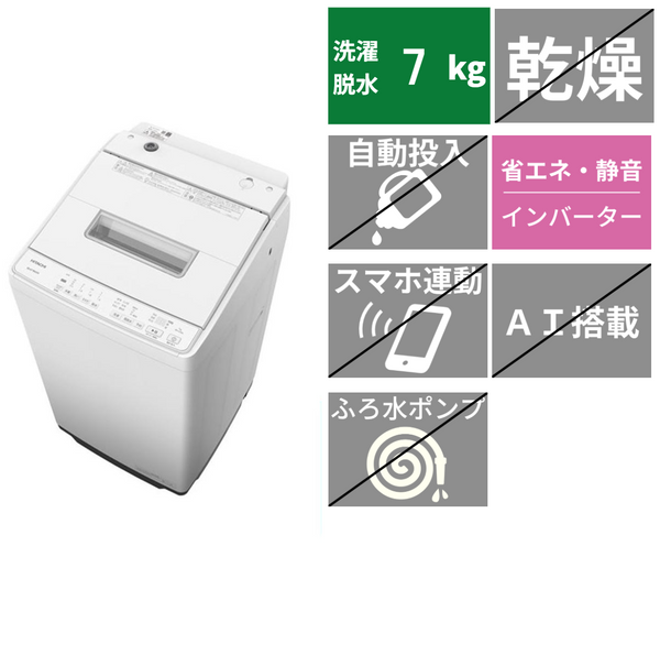 全自動洗濯機　BW-G70M(洗濯・脱水7.0kg)