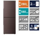 2ドア冷凍冷蔵庫　SJ-PD28R(280L)