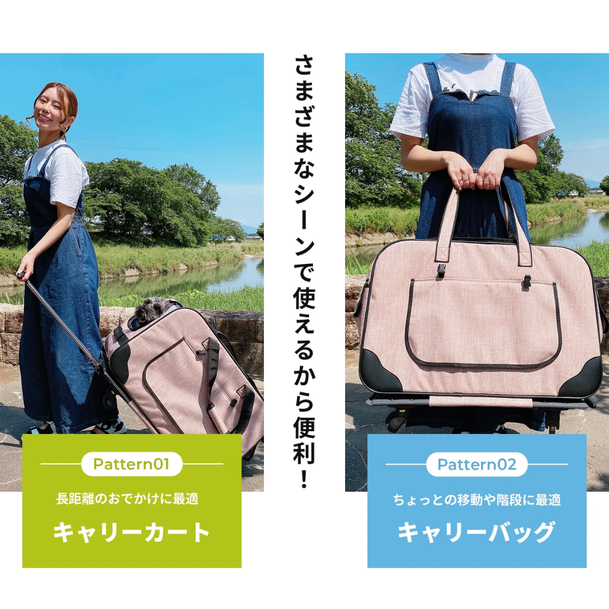 Sun Ruck 】 ハンドル付ペットキャリー グレー SR-PCR01-GY