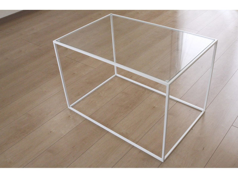 トレイテーブル（天板：5mmガラス・飛散防止シート貼り）