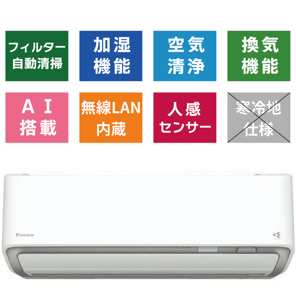 ダイキン RXシリーズ 26畳 冷暖房をしながら換気まで。加湿は無給水で 