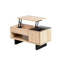 【お客様組立品】 「和」×「モダン」シリーズ リフティングテーブル 幅80cm FWM-0003