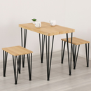 【お客様組立品】KUROSHIO アートダイニング3点セット ＜全2色＞