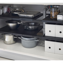 【tower】伸縮シンク下ラック 2段 D30 ホワイト ブラック 山崎実業4948/4949