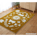 MOOMIN FOLK LINE RUG　#38ネイビー　#12イエロー　#1アイボリー