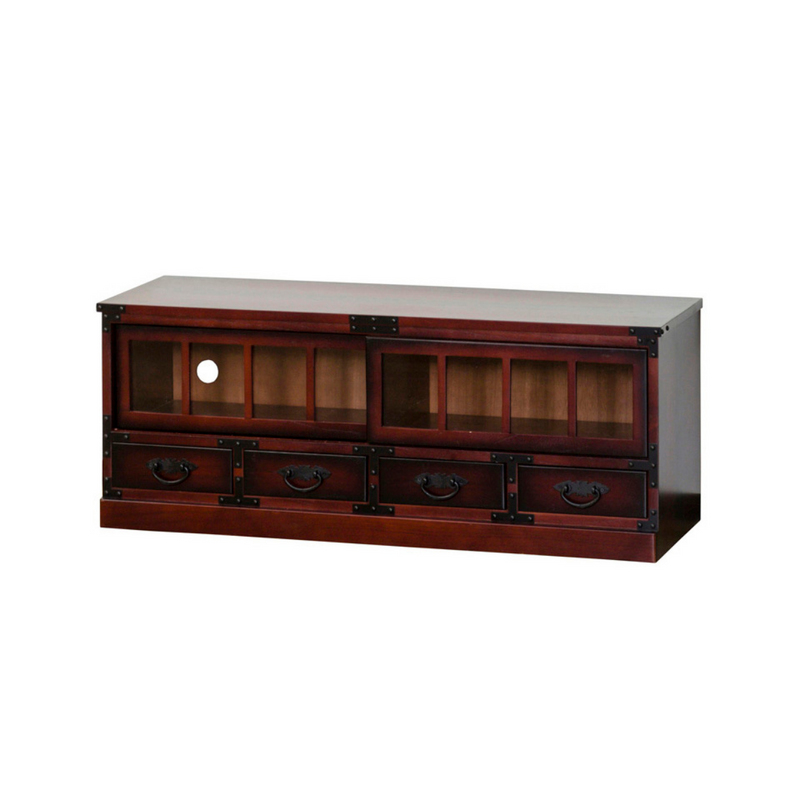 KUROSHIO 完成家具 民芸調 引出箪笥64734・水屋64735・ローボード64805 KUROSHIO 完成家具 民芸調 引出箪笥64734・水屋64735・ローボード64805