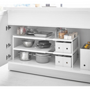 【tower】伸縮シンク下ラック 2段 D30 ホワイト ブラック 山崎実業4948/4949