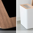 【RIN】トラッシュカン角型 リン ブラウン ナチュラル 山崎実業 3195/3196