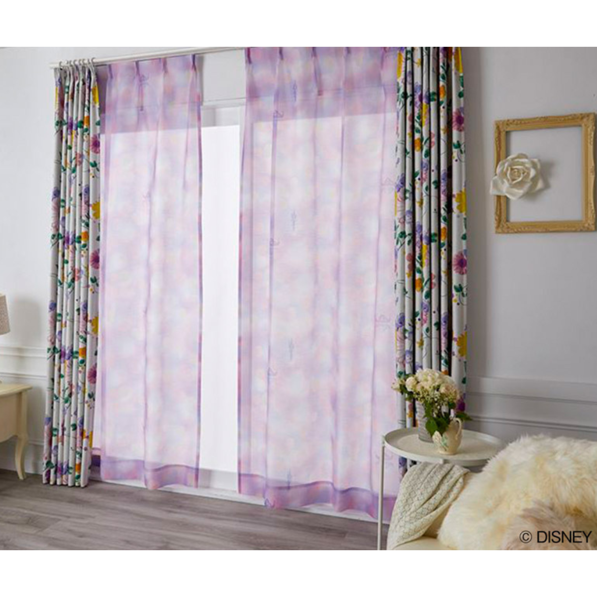 DISNEY PRINCESS / See the light voile レースカーテン M-1205
