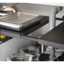 【tower】伸縮シンク下ラック 2段 D30 ホワイト ブラック 山崎実業4948/4949