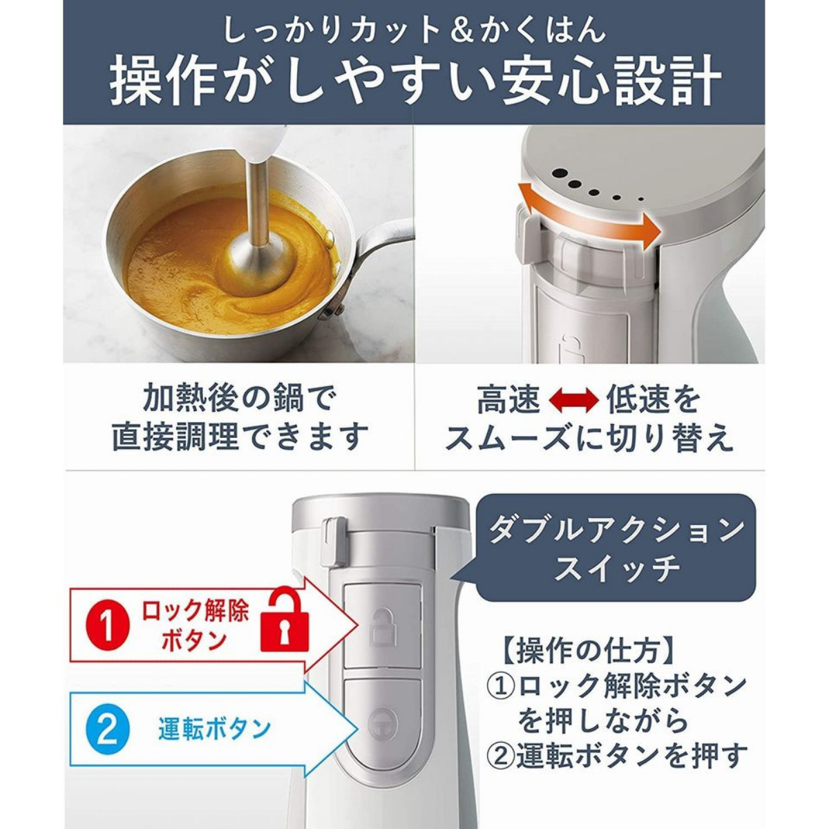 Panasonic ハンドブレンダー MX-S302 PanasonicハンドブレンダーMX-S302-W