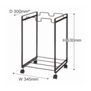 【tower】分別ダストワゴン 2分別 ホワイト ブラック 山崎実業2274/2275