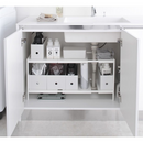 【tower】伸縮シンク下ラック 2段 D30 ホワイト ブラック 山崎実業4948/4949