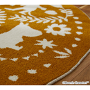 MOOMIN M FOLK LINE RUG M　#38ネイビー　#12イエロー　#1アイボリー