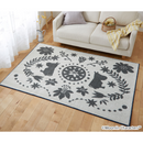 MOOMIN FOLK LINE RUG　#38ネイビー　#12イエロー　#1アイボリー