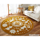 MOOMIN M FOLK LINE RUG M　#38ネイビー　#12イエロー　#1アイボリー