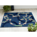 MICKEY Mitsumaru circle KITCHEN MAT　DMM-5094アイボリー / ネイビー
